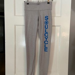 Lululemon X Soul-cycle Grey mid-rise leggings